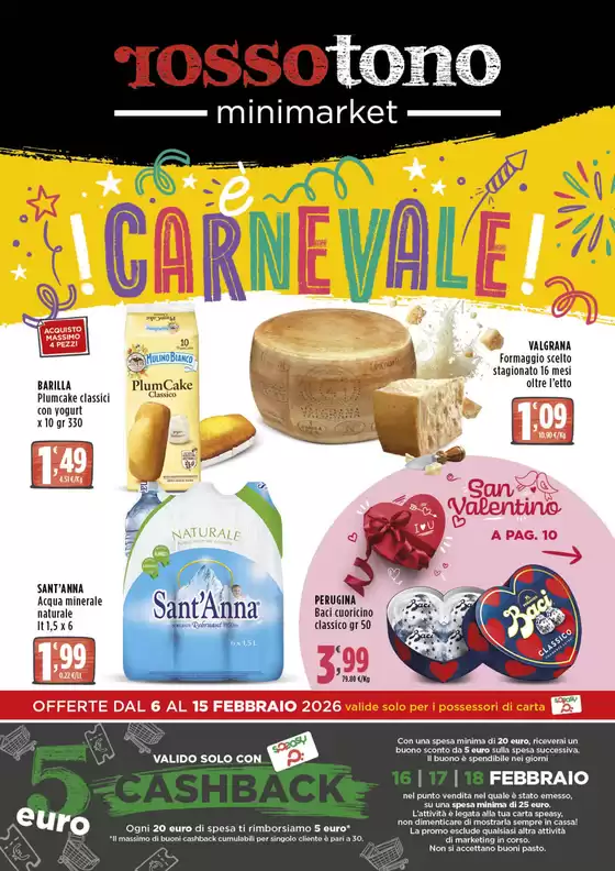 Volantino Rossotono Minimarket a Arzano | Carnevale! | 2026-02-06T00:00:00.000Z - 2026-02-15T00:00:00.000Z
