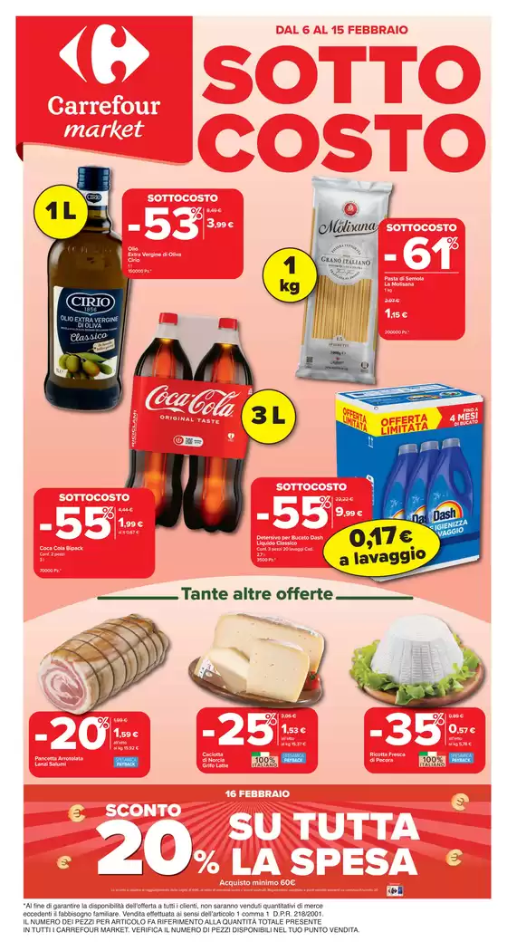 Volantino Carrefour Market a Cremona | Sotttocosto | 2026-02-06T00:00:00.000Z - 2026-02-15T00:00:00.000Z