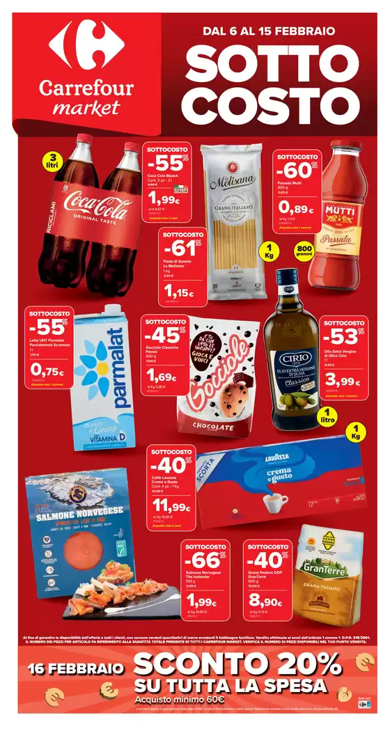 Volantino Carrefour Market a Cremona | Sottocosto  | 2026-02-06T00:00:00.000Z - 2026-02-15T00:00:00.000Z