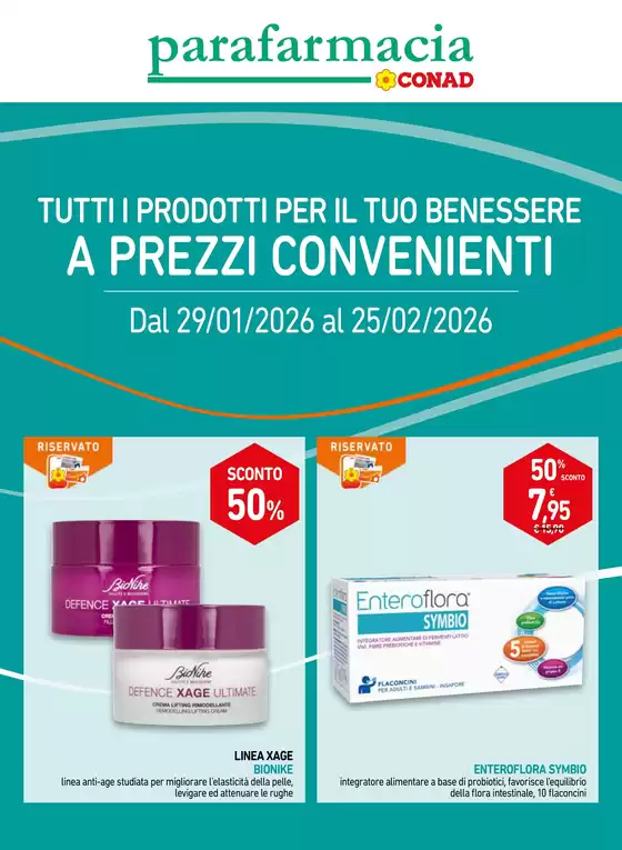 Volantino Parafarmacia Conad a Recale | Convenienti sempre | 2026-01-29T00:00:00.000Z - 2026-02-25T00:00:00.000Z