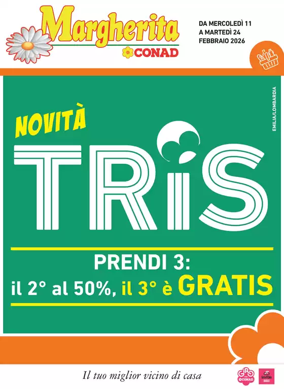 Volantino Margherita Conad a San Floro | TRIS | 2026-02-11T00:00:00.000Z - 2026-02-24T00:00:00.000Z