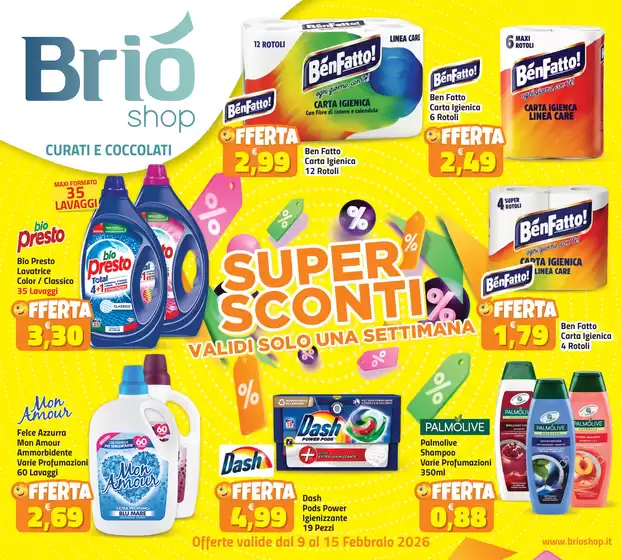 Volantino Briò Shop a Marino | Super sconti | 2026-02-09T00:00:00.000Z - 2026-02-15T00:00:00.000Z