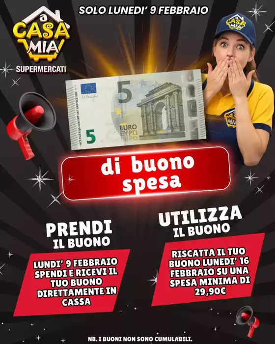 Volantino A Casa Mia a Rovereto | Solo lunedi 9 febbraio | 2026-02-09T00:00:00.000Z - 2026-02-09T00:00:00.000Z