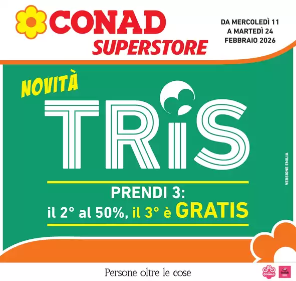 Volantino Conad Superstore | TRIS | 2026-02-11T00:00:00.000Z - 2026-02-24T00:00:00.000Z