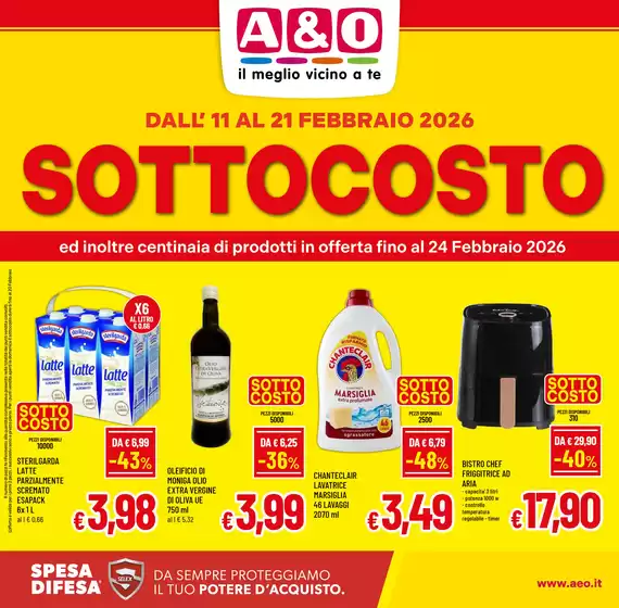 Volantino A&O a Dobbiaco | Sottocosto | 2026-02-11T00:00:00.000Z - 2026-02-24T00:00:00.000Z