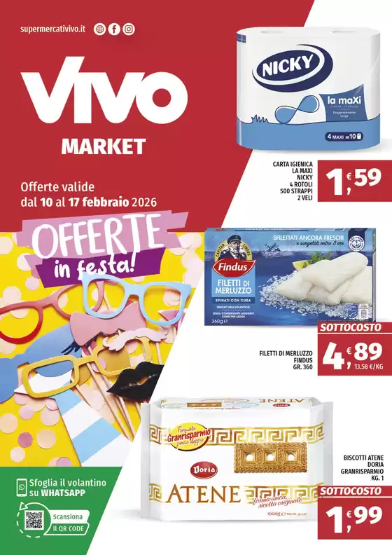 Volantino Vivo Market | Offerte in festa! | 2026-02-10T00:00:00.000Z - 2026-02-17T00:00:00.000Z