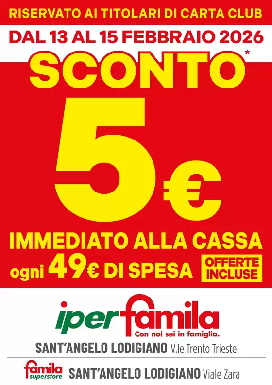 Volantino Iperfamila a Rovato | SCONTO 5€ IMMEDIATO!! | 2026-02-13T00:00:00.000Z - 2026-02-15T00:00:00.000Z