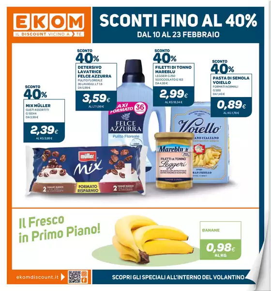 Volantino Ekom | SCONTI FINO AL 40% | 2026-02-10T00:00:00.000Z - 2026-02-23T00:00:00.000Z