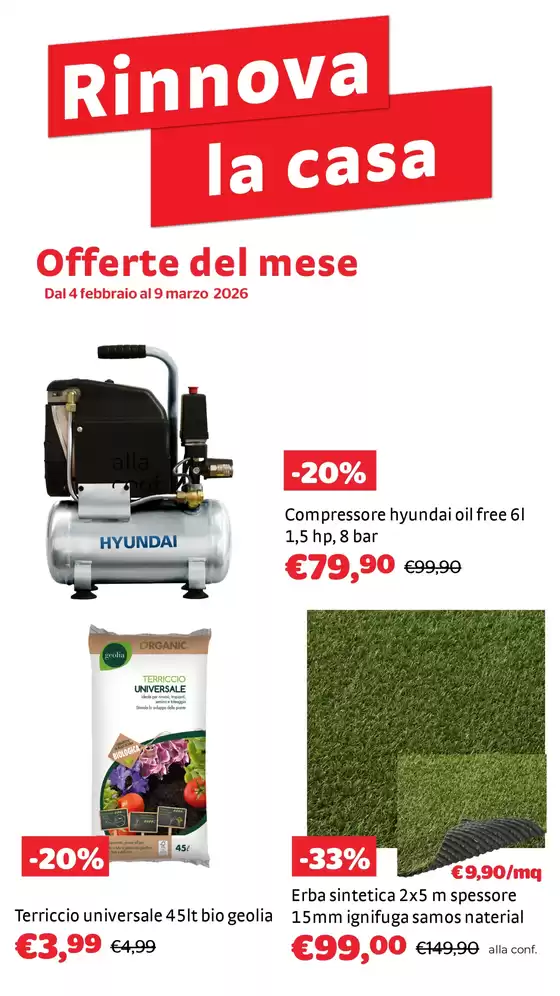 Volantino Bricocenter a Donoratico | Rinnova la casa | 2026-02-10T00:00:00.000Z - 2026-03-09T00:00:00.000Z