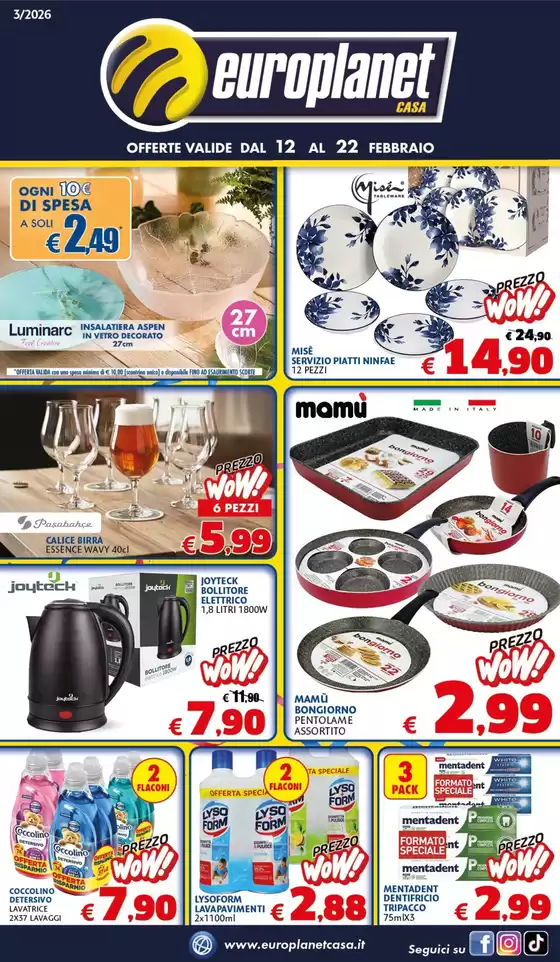 Volantino Europlanet Casa a Camposampiero | Dal 12 al 22 Febbraio | 2026-02-12T00:00:00.000Z - 2026-02-22T00:00:00.000Z