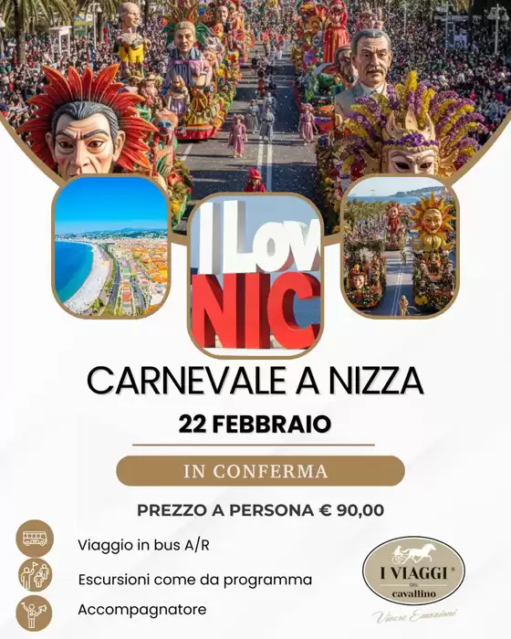 Volantino I viaggi del cavallino a Lumezzane | Carnevale a nizza | 2026-02-11T00:00:00.000Z - 2026-02-22T00:00:00.000Z