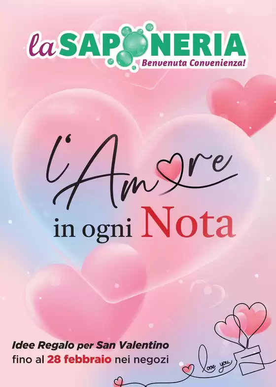 Volantino La Saponeria a Melfi | L'amore in ogni Nota | 2026-02-11T00:00:00.000Z - 2026-02-28T00:00:00.000Z