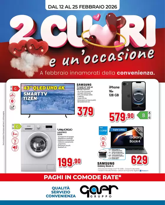 Volantino gaer a Gela | 2 cuori e un'occasione! | 2026-02-12T00:00:00.000Z - 2026-02-25T00:00:00.000Z