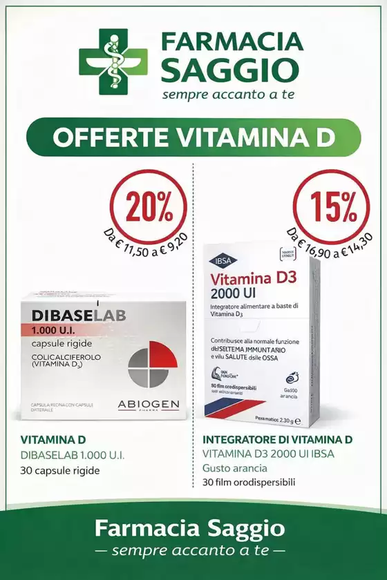 Volantino Farmacia Saggio | Offerte Vitamina D | 2026-02-12T00:00:00.000Z - 2026-02-22T00:00:00.000Z