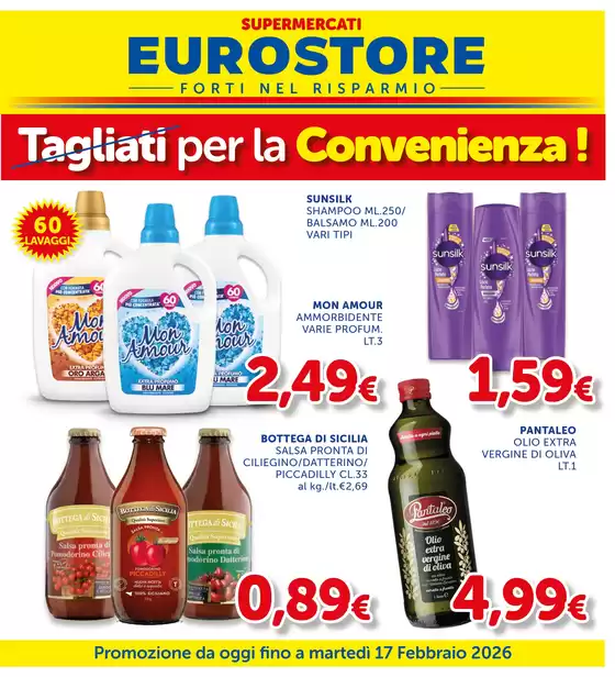 Volantino Supermercati Eurostore a Iglesias | Tagliati per la convenienza! | 2026-02-12T00:00:00.000Z - 2026-02-17T00:00:00.000Z