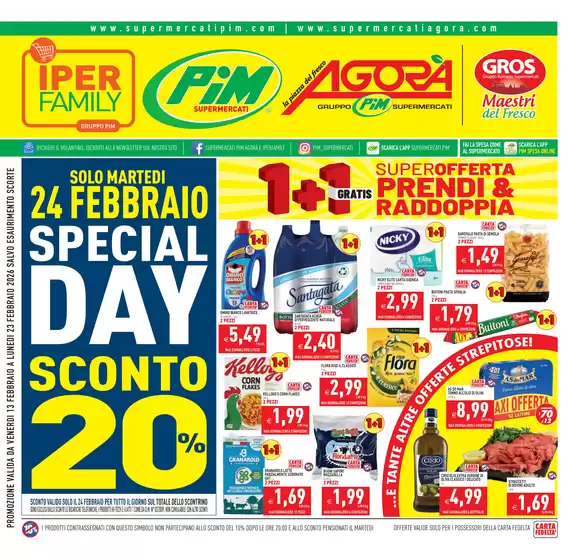 Volantino Pim a Lentini | 1+1 Gratis | 2026-02-13T00:00:00.000Z - 2026-02-23T00:00:00.000Z