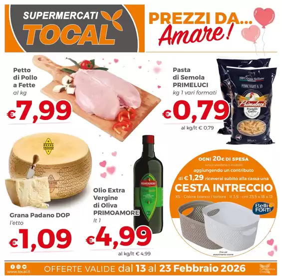 Volantino Tocal a Vicenza | Prezzi da... Amare! | 2026-02-13T00:00:00.000Z - 2026-02-23T00:00:00.000Z