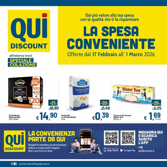 Volantino Qui Discount a Padova | La spesa conveniente | 2026-02-17T00:00:00.000Z - 2026-03-01T00:00:00.000Z