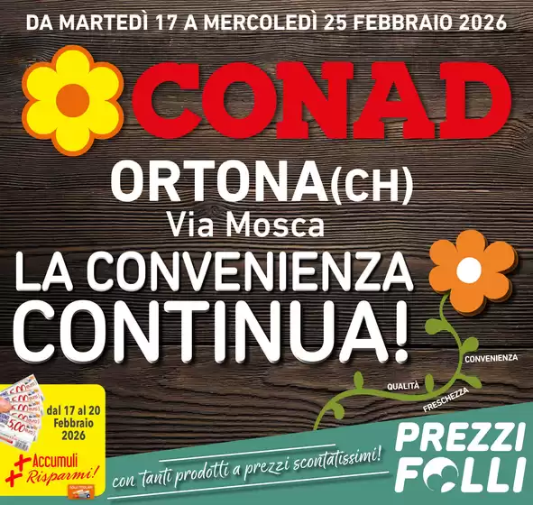 Volantino Conad a Gaggi | LA CONVENIENZA CONTINUA | 2026-02-17T00:00:00.000Z - 2026-02-25T00:00:00.000Z
