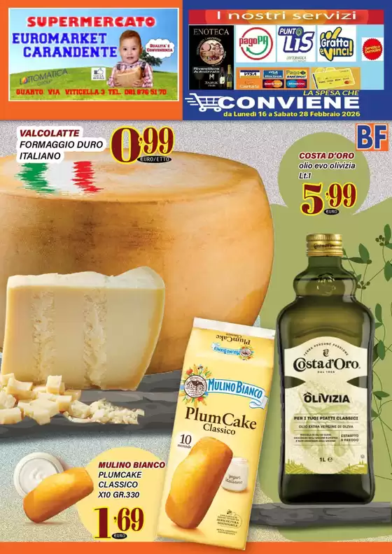 Volantino Euromarket Carandente a Aci Catena | La spesa che conviene | 2026-02-16T00:00:00.000Z - 2026-02-28T00:00:00.000Z