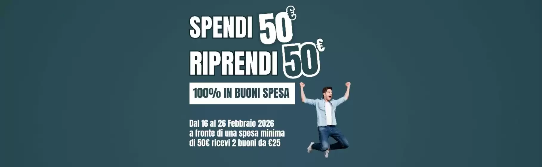 Volantino La Prealpina a Curno | Spendi 50€ riprendi 50€ | 2026-02-16T00:00:00.000Z - 2026-02-26T00:00:00.000Z
