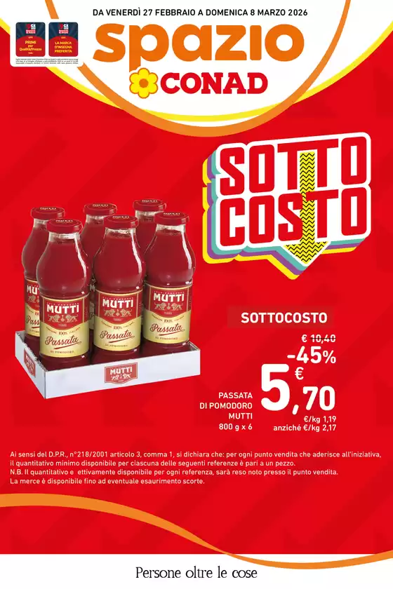 Volantino Spazio Conad | Offerte Spazio Conad: Sottocosto | 2026-02-27T00:00:00.000Z - 2026-03-08T00:00:00.000Z