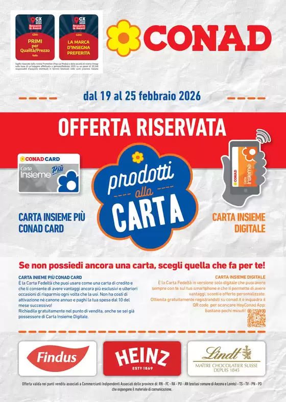 Volantino Conad | PRODOTTI ALLA CARTA | 2026-02-19T00:00:00.000Z - 2026-02-25T00:00:00.000Z