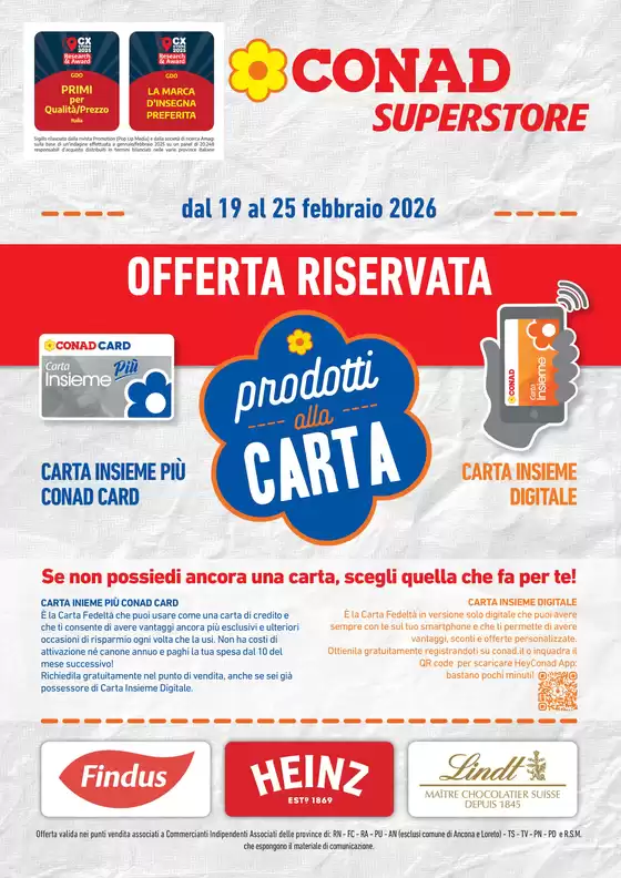 Volantino Conad Superstore a Refrancore | PRODOTTI ALLA CARTA | 2026-02-19T00:00:00.000Z - 2026-02-25T00:00:00.000Z