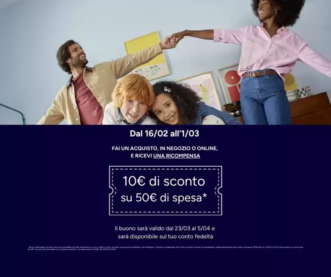 Volantino Kiabi a Albenga | 10 euro di sconto su 50 euro di spesa | 2026-02-17T00:00:00.000Z - 2026-03-01T00:00:00.000Z