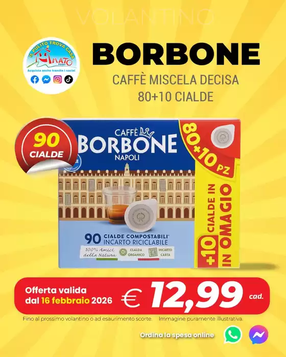 Volantino Amato Point a Ciampino | Borbone  | 2026-02-17T00:00:00.000Z - 2026-02-22T00:00:00.000Z