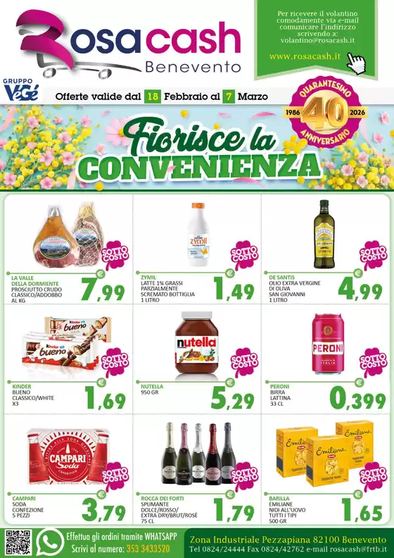 Volantino Rosa Cash a Refrancore | Fiorisce la convenienza | 2026-02-17T00:00:00.000Z - 2026-03-07T00:00:00.000Z