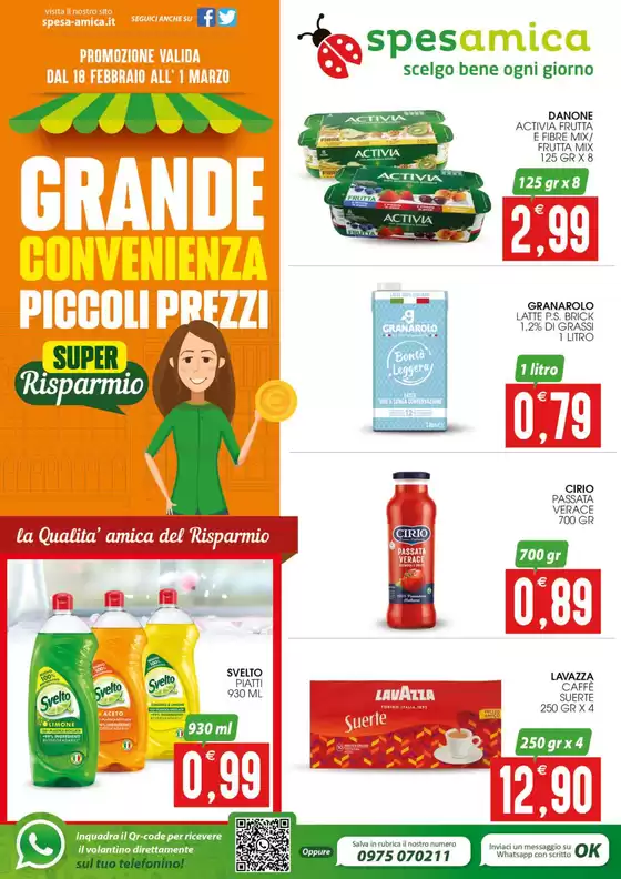 Volantino Spesamica a Refrancore | Super risparmio | 2026-02-18T00:00:00.000Z - 2026-03-01T00:00:00.000Z