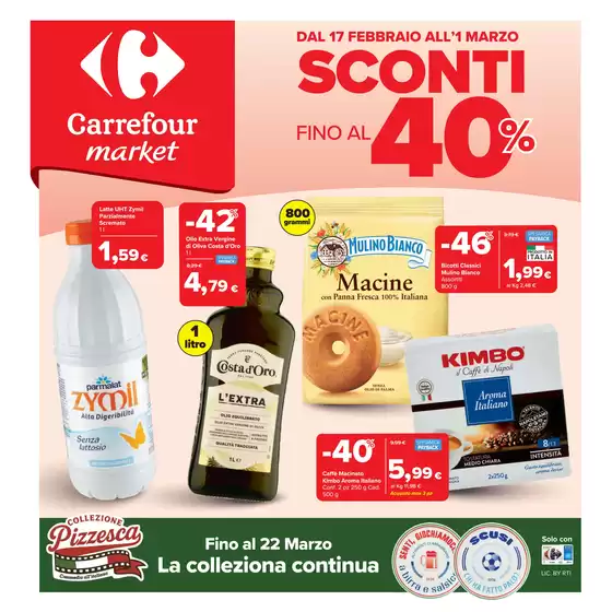 Volantino Carrefour Market | Sconti fino al 40% | 2026-02-17T00:00:00.000Z - 2026-03-22T00:00:00.000Z