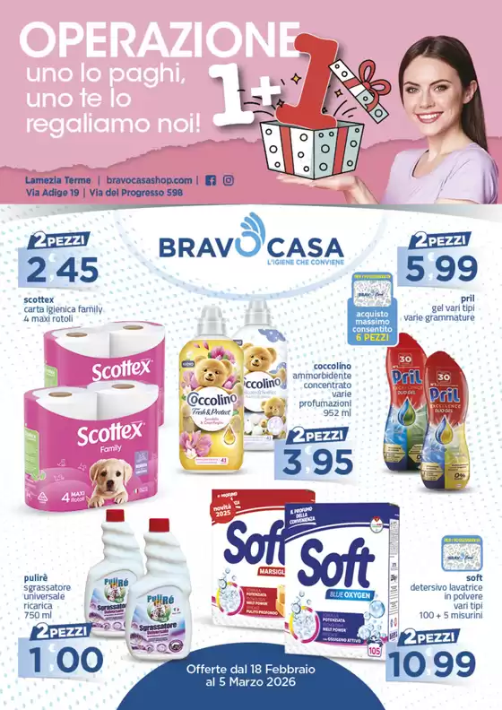 Volantino Bravo Casa a Sandrigo | Operazione 1+1 | 2026-02-18T00:00:00.000Z - 2026-03-05T00:00:00.000Z