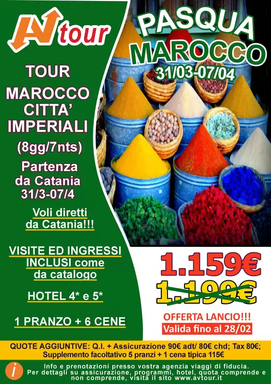 Volantino Av Tour a Busca | Pasqua marocco | 2026-02-18T00:00:00.000Z - 2026-02-28T00:00:00.000Z
