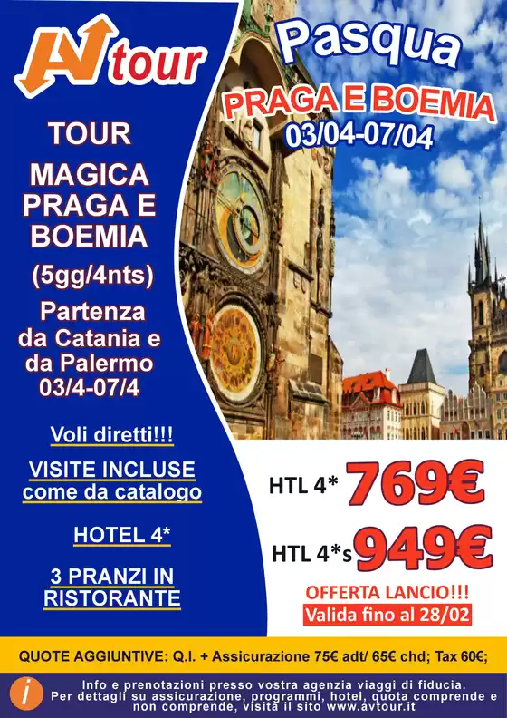 Volantino Av Tour a Busca | PRAGA E BOEMIA | 2026-02-18T00:00:00.000Z - 2026-02-28T00:00:00.000Z