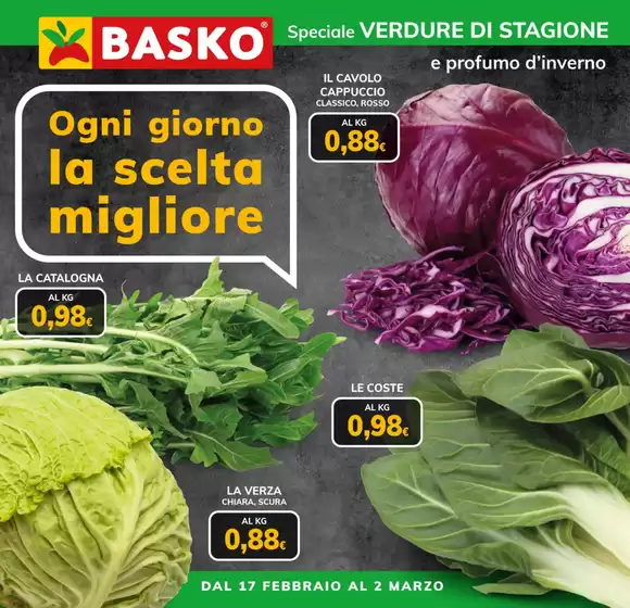 Volantino Basko a Genova | Speciale verdure di Stagione | 2026-02-17T00:00:00.000Z - 2026-03-02T00:00:00.000Z