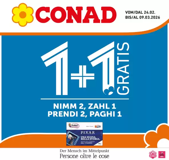 Volantino Conad a Gibellina | 1+1 gratis | 2026-02-24T00:00:00.000Z - 2026-03-09T00:00:00.000Z