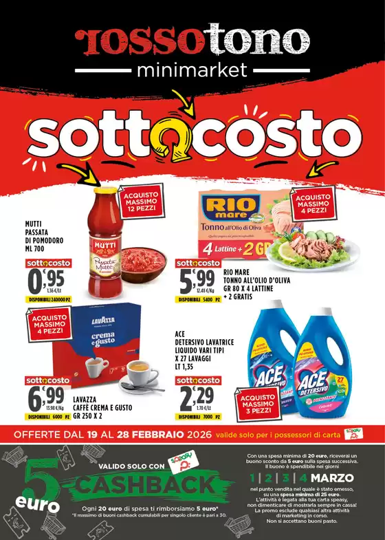 Volantino Rossotono Minimarket a Asti | Sottocosto | 2026-02-19T00:00:00.000Z - 2026-02-28T00:00:00.000Z