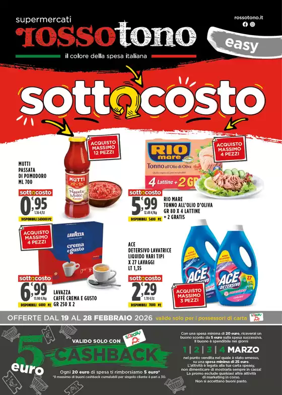Volantino Supermercati Rossotono Easy a Asti | Sottocosto | 2026-02-19T00:00:00.000Z - 2026-02-28T00:00:00.000Z