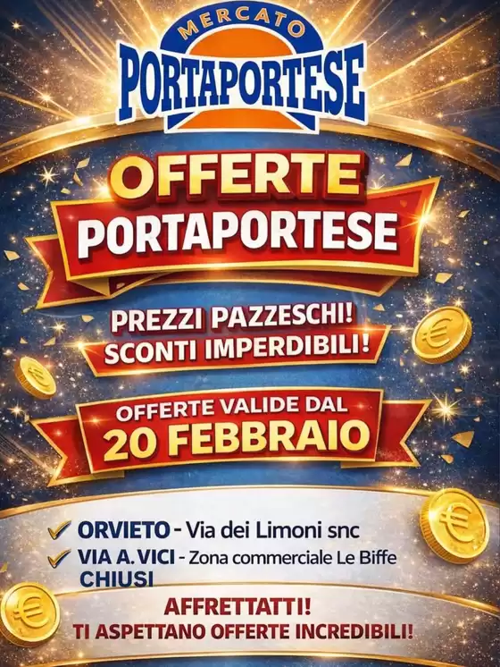 Volantino Mercato Porta Portese a Roma | Offerte portaportese | 2026-02-20T00:00:00.000Z - 2026-02-28T00:00:00.000Z