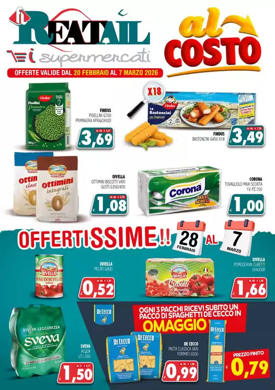 Volantino Reatail Supermercati a San Giovanni la Punta | Al costo | 2026-02-20T00:00:00.000Z - 2026-03-07T00:00:00.000Z