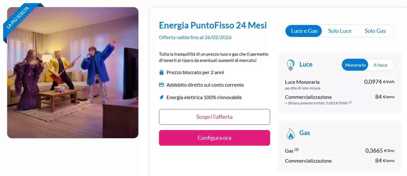 Volantino Engie a Torino | Energia puntofisso 24 mesi | 2026-02-20T00:00:00.000Z - 2026-02-26T00:00:00.000Z