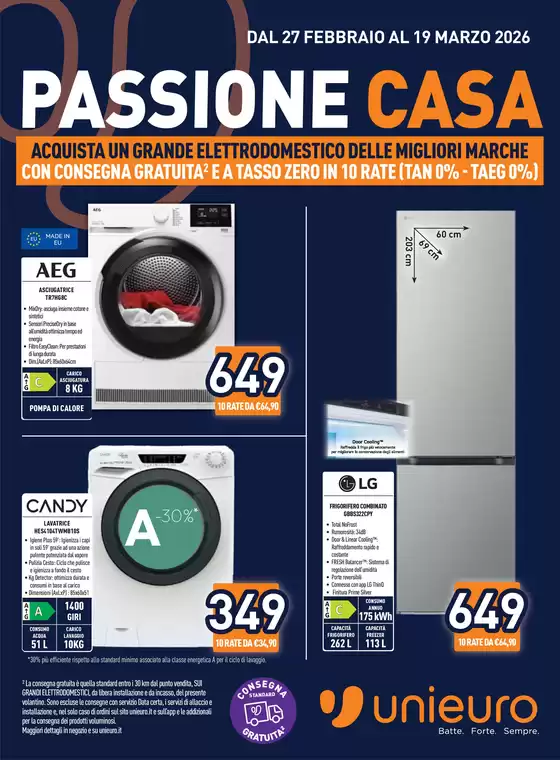 Volantino Unieuro | Passione casa da Unieuro! | 2026-02-27T00:00:00.000Z - 2026-03-19T00:00:00.000Z