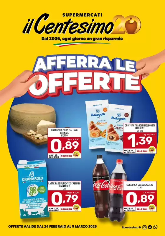 Volantino Il Centesimo a Sovico | Afferra le offerte | 2026-02-24T00:00:00.000Z - 2026-03-05T00:00:00.000Z