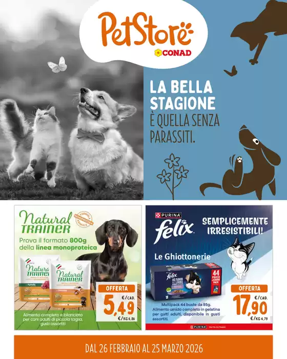 Volantino Pet Store Conad a Tavarnuzze | La bella stagione è quella senza parassiti | 2026-02-26T00:00:00.000Z - 2026-03-25T00:00:00.000Z