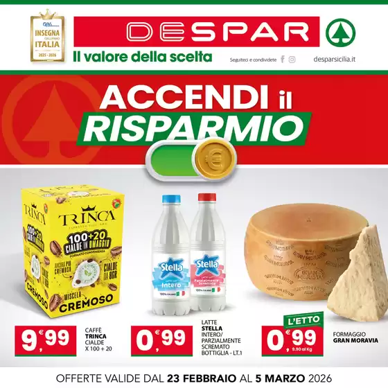 Volantino Despar a Bari | Accendi il risparmio | 2026-02-23T00:00:00.000Z - 2026-03-05T00:00:00.000Z