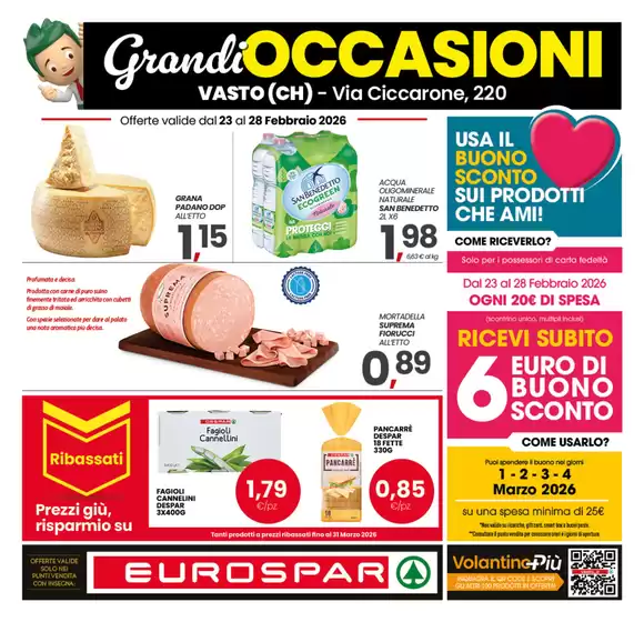 Volantino Eurospar a Cassano d'Adda | Grandi Occasioni | 2026-02-23T00:00:00.000Z - 2026-02-28T00:00:00.000Z