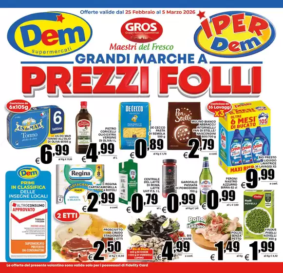 Volantino Dem | Prezzi folli | 2026-02-25T00:00:00.000Z - 2026-03-05T00:00:00.000Z