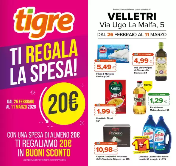 Volantino Tigre | Ti regala la spesa! | 2026-02-26T00:00:00.000Z - 2026-03-11T00:00:00.000Z